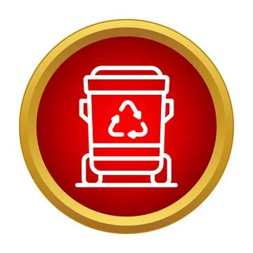 Recycling bin displaying global environmental waste management icon Stock Illustration