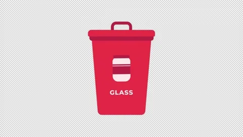 Recycling Bin Glass Video stock 205048145