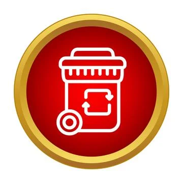 Recycling bin icon presenting environmental sustainability concept Stock Illustration