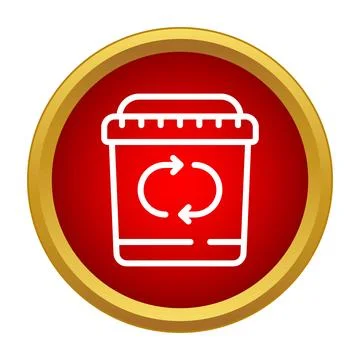 Recycling bin icon representing eco friendly sustainability Stock Illustration