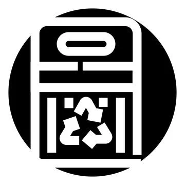 Recycling bin icon for waste separation and environment Stock Illustration