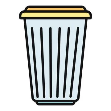 Recycling bin or wastebasket for garbage disposal イラスト素材