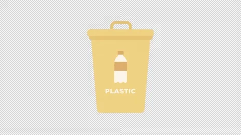 Recycling Bin Plastic Video stock 205048167