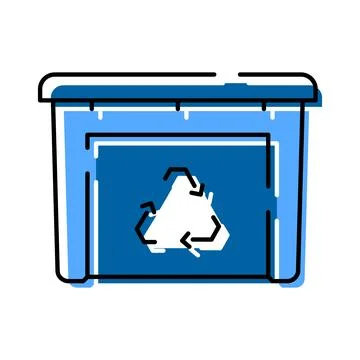 Recycling bin promoting waste separation for sustainability Stock Illustration