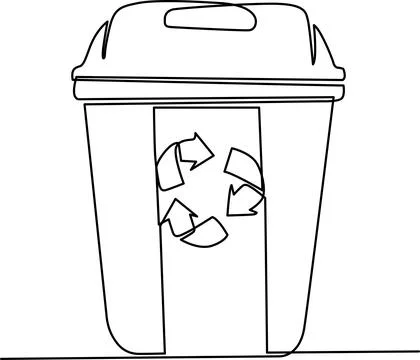 Recycling bin with recycle symbol Vector Stock-Illustration