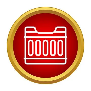 Recycling bin waste sorting environment concept round icon Stock Illustration