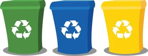 Recycling bins Stock Illustration