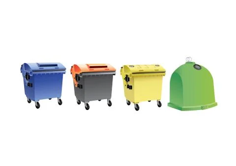 Recycling bins Stock Illustration