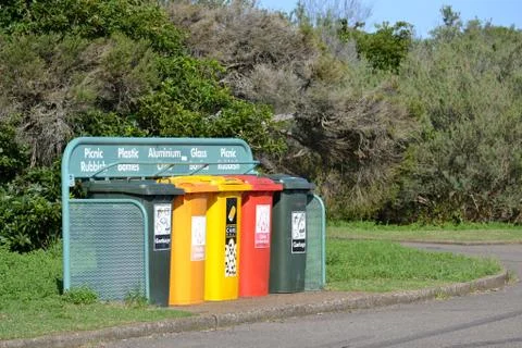 Recycling bins Stock Photos
