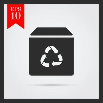 Recycling box icon Illustrazione stock