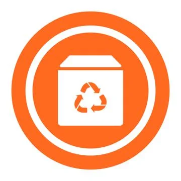 Recycling box icon 스톡 일러스트