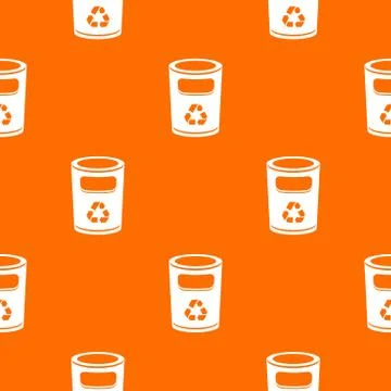 Recycling bucket pattern vector orange Stockillustratie