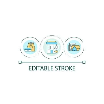 Recycling center loop concept icon 스톡 일러스트