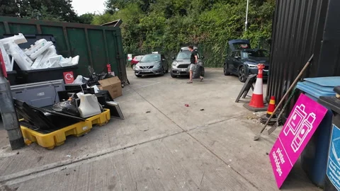 Recycling centre. Stock Footage 282174439