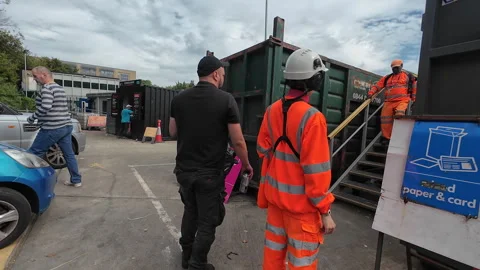 Recycling centre. Stock Footage 282980894