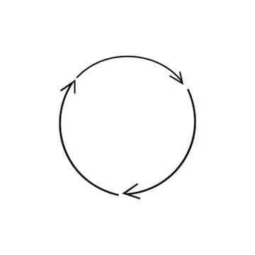 Recycling circle on white Stock Illustration