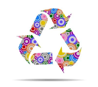 Recycling circles icon vector イラスト素材