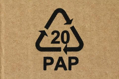 Recycling code 20 PAP Foto stock