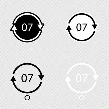 Recycling Code O 07 Set. Stock Illustration