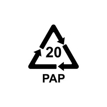 Recycling code - paper. Vector illustration, flat design. Stock-Illustration