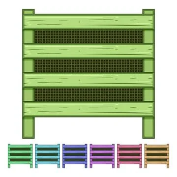 Recycling compost bin cartoon vector graphic Stock Illustration