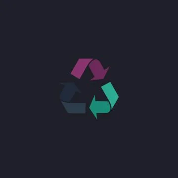Recycling computer symbol Illustrazione stock