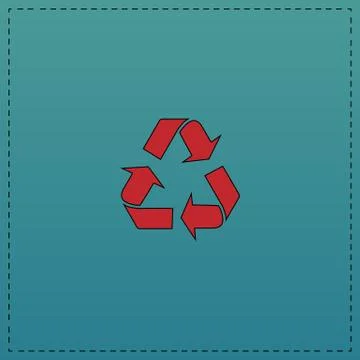 Recycling computer symbol Stock Illustration