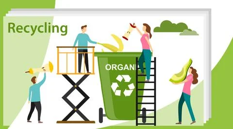 Recycling concept. Can use for web banner, infographics, hero images. Stock Illustration