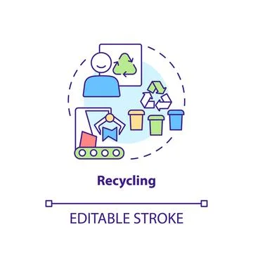 Recycling concept icon Illustrazione stock