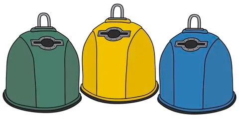 Recycling containers Stock Illustration
