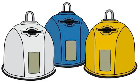 Recycling containers Stock Illustration