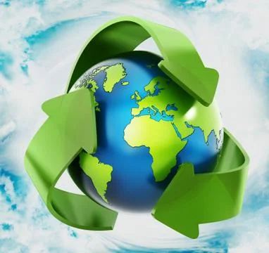 Recycling the Earth Stock Illustration