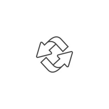 Recycling ecology thin line vector icon. Stock Illustration