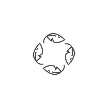 Recycling ecology thin line vector icon. Stock-Illustration