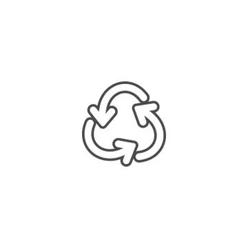 Recycling ecology thin line vector icon. Stock Illustration