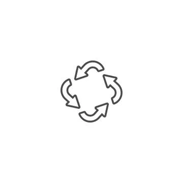 Recycling ecology thin line vector icon. Stock Illustration