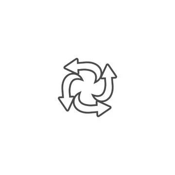 Recycling ecology thin line vector icon. Stock Illustration