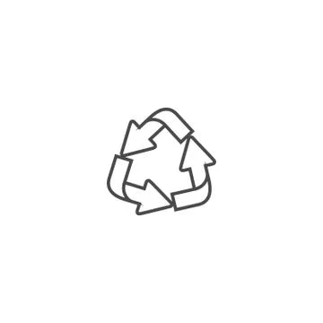Recycling ecology thin line vector icon. Stock Illustration