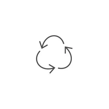 Recycling ecology thin line vector icon. Stock Illustration
