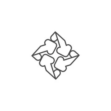 Recycling ecology thin line vector icon. Stock Illustration