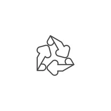 Recycling ecology thin line vector icon. Stock Illustration