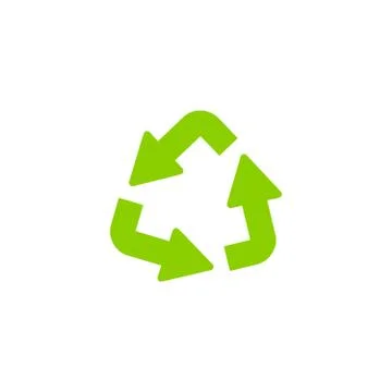 Recycling ecology thin line vector icon. Stock Illustration