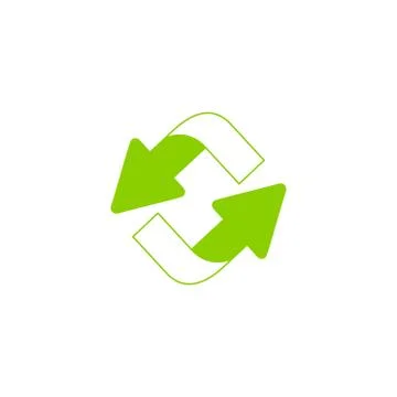 Recycling ecology thin line vector icon. Stock Illustration