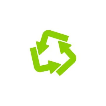Recycling ecology thin line vector icon. Stock Illustration