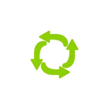Recycling ecology thin line vector icon. Stock Illustration