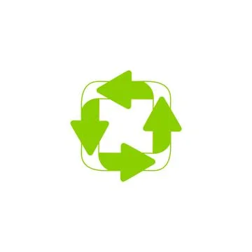 Recycling ecology thin line vector icon. Stock Illustration