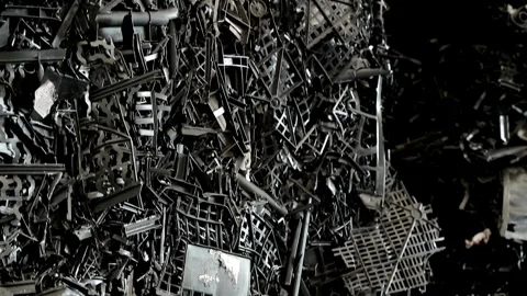 Recycling environment raw material dump waste in factory industrial for recycled 動画素材 334661944