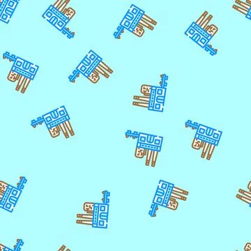 Recycling facility e waste pollution vector seamless pattern Stock Illustration