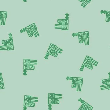 Recycling facility e waste pollution line vector seamless pattern Stockillustratie