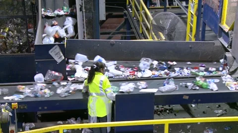 Recycling facility Stock Footage 167346279
